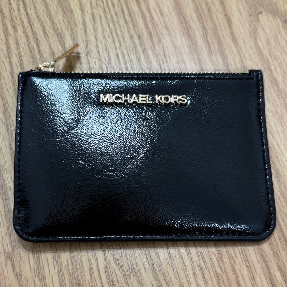 Michael Kors Small Top-Zip Coin Pouch with ID Keyring Wallet